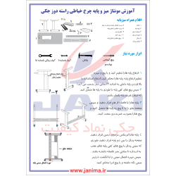 راهنمای فارسی مونتاژ میز و پایه چرخ های راسته دوز جکی